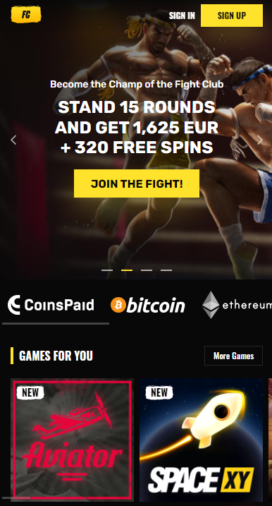 Fight Club Casino app
